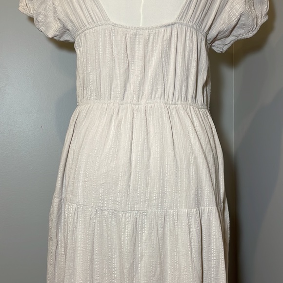 JANUARY & MAY Cotton Tiered Skirt Maxi Dress CREAM-BUFF / LARGE - Picture 9 of 13